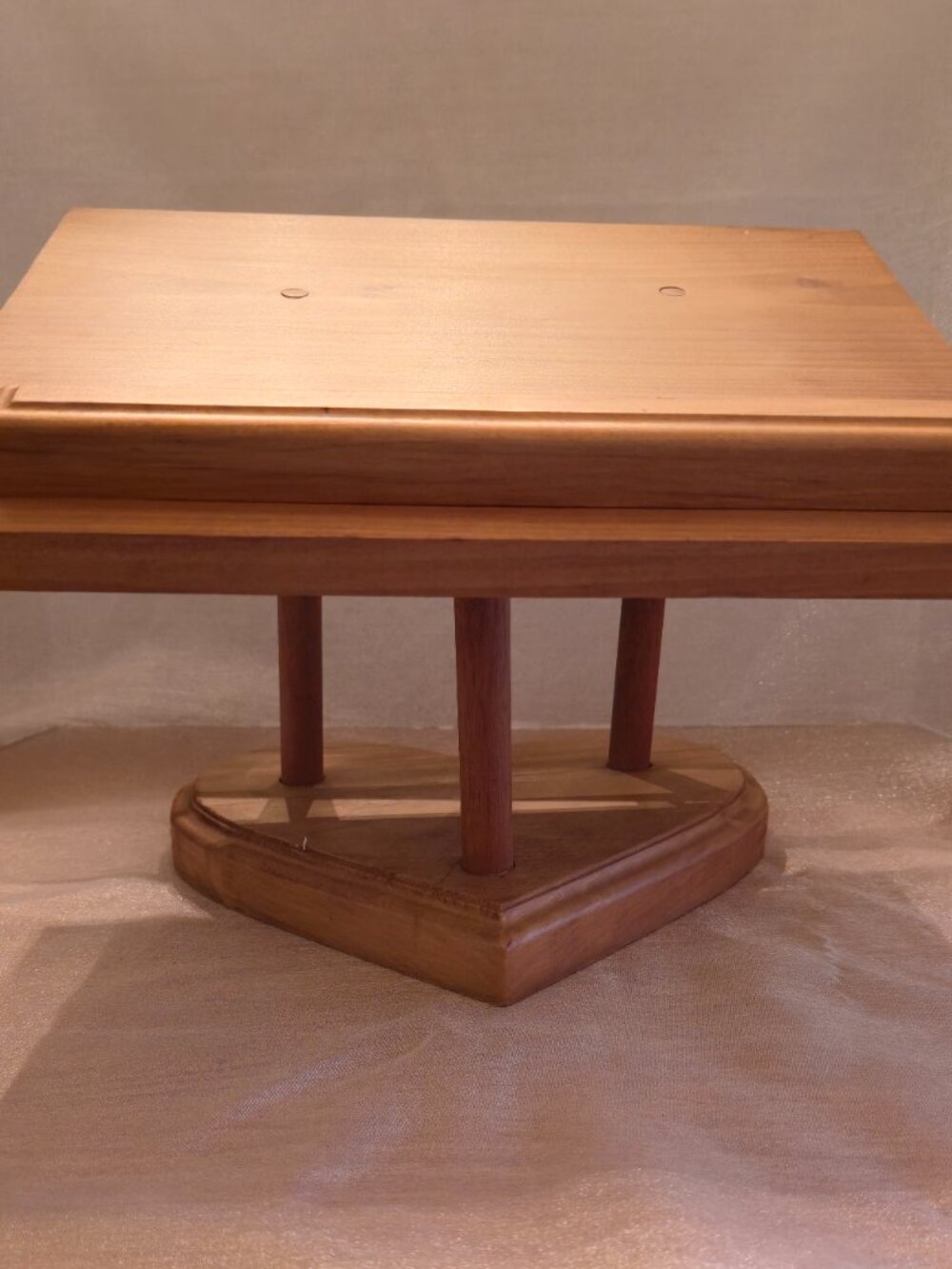 Wooden Cook book Stand or Recipe Holder with heart base cottagecore